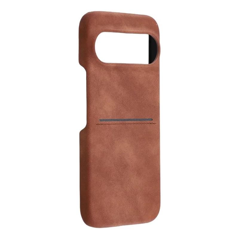 For Google Pixel 10 Pro XL Case Skin-Touch Leather + PC Phone Cover with Card Slot - Brown