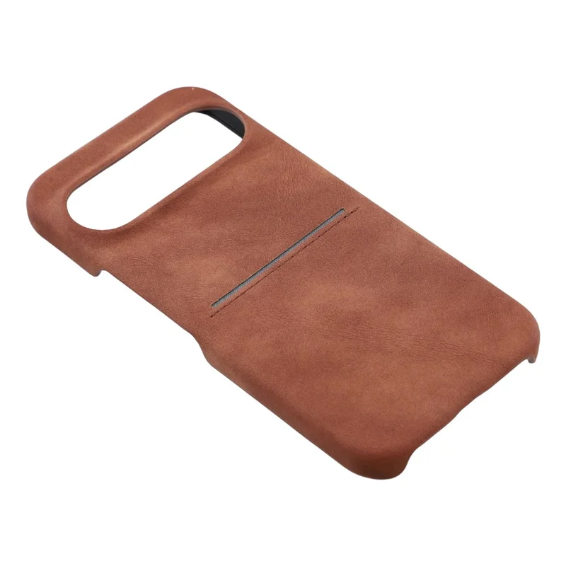 For Google Pixel 10 Pro XL Case Skin-Touch Leather + PC Phone Cover with Card Slot - Brown