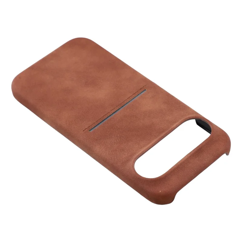 For Google Pixel 10 Pro XL Case Skin-Touch Leather + PC Phone Cover with Card Slot - Brown