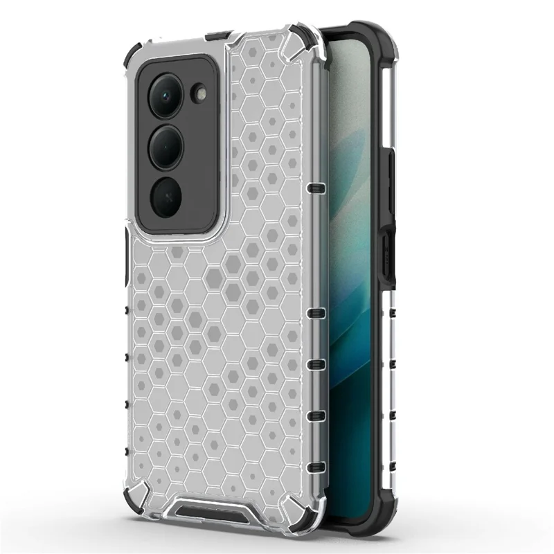 For Xiaomi Redmi 15 4G (EU) (171mm) Case PC + TPU Phone Cover Honeycomb Shape - Grey