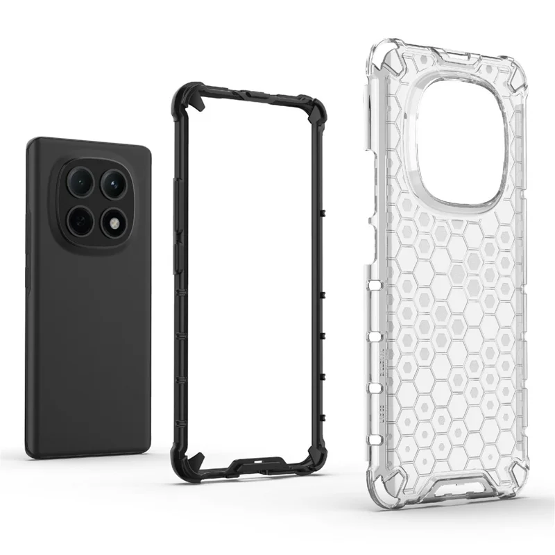 For Xiaomi Redmi Note 15 5G (Global) Case PC + TPU Phone Cover Honeycomb Shape - Green