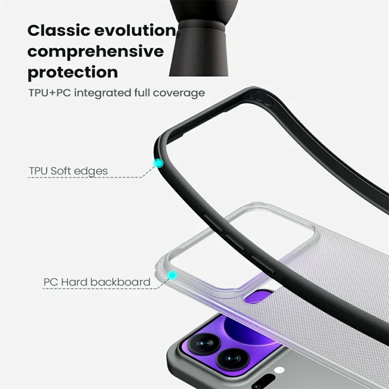 NILLKIN Super Frosted Shield Pro For Xiaomi 17 Pro Max Case Matte PC TPU Clear Black Phone Back Cover