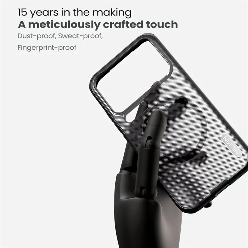 NILLKIN Super Frosted Shield Pro for Xiaomi 17 Pro Magnetic Case Matte PC TPU Clear Black Phone Back Cover