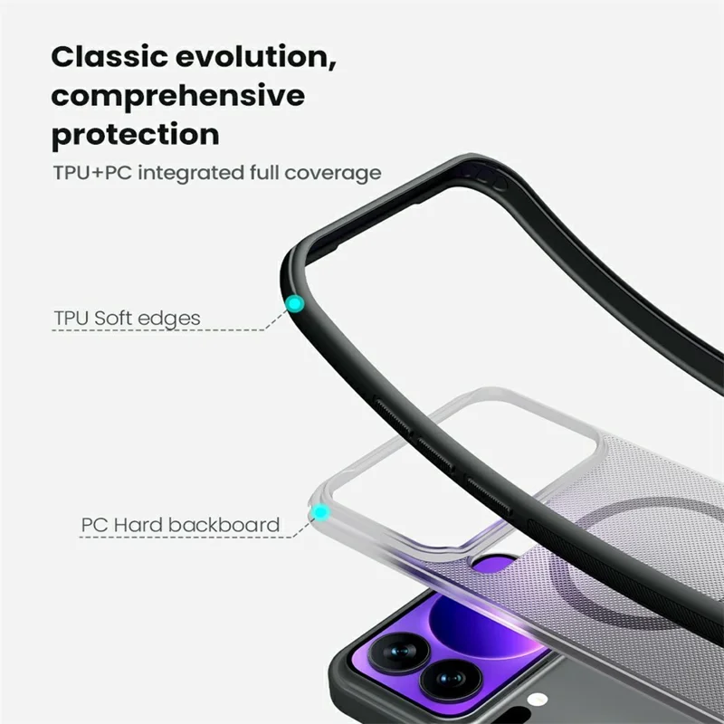 NILLKIN Super Frosted Shield Pro for Xiaomi 17 Pro Magnetic Case Matte PC TPU Clear Black Phone Back Cover