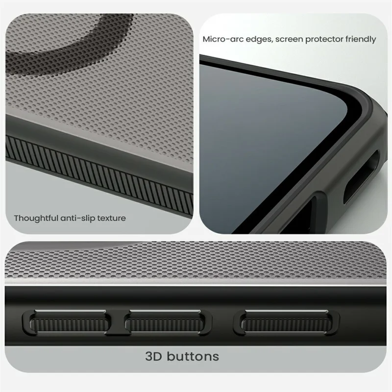 NILLKIN Super Frosted Shield Pro for Xiaomi Redmi Note 15 Pro+ 5G (Global) Magnetic Case Matte PC TPU Clear Black Phone Back Cover