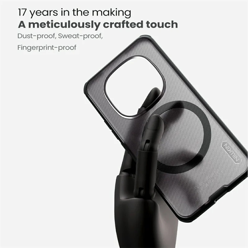 NILLKIN Super Frosted Shield Pro for Xiaomi Redmi Note 15 Pro 5G (Global) Magnetic Case Matte PC TPU Clear Black Phone Back Cover