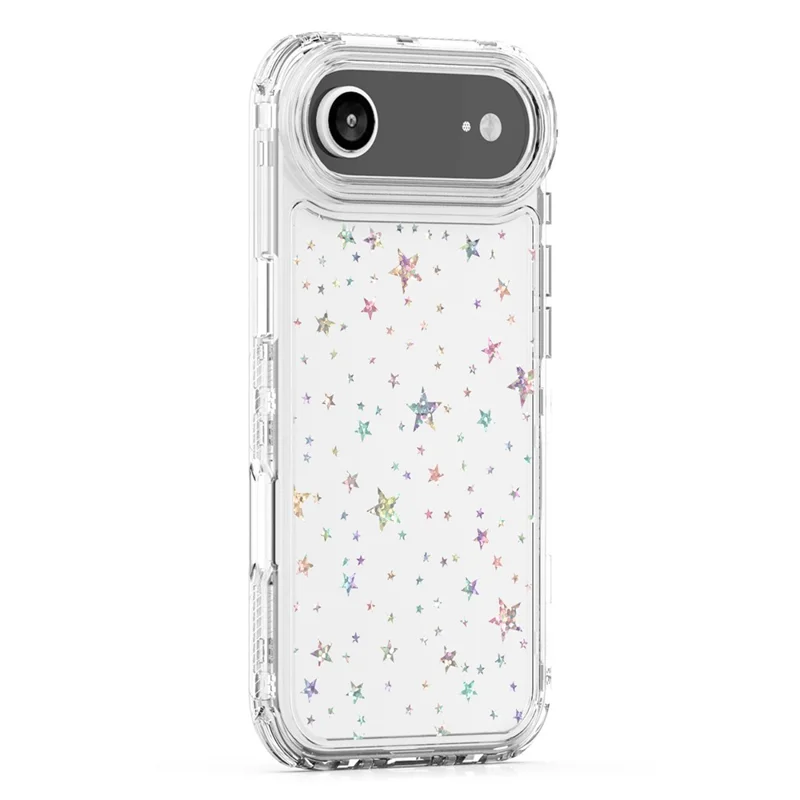 For iPhone Air Case Clear Acrylic TPU Hybrid Phone Cover with Laser-printed Film - Stars