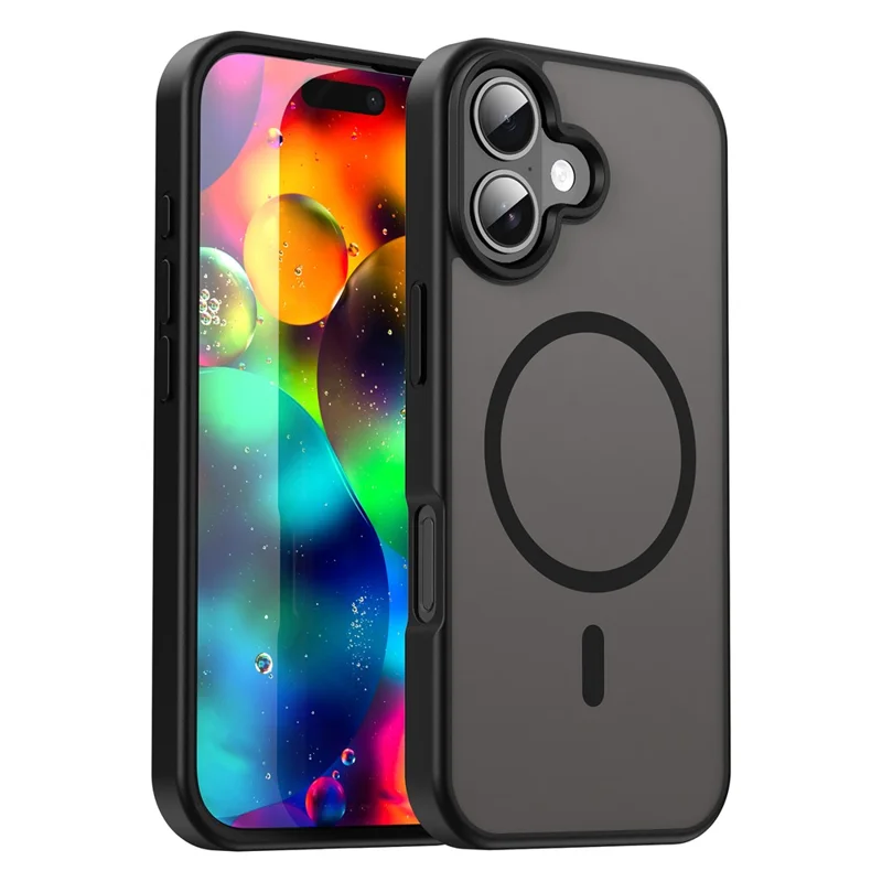 Bulk Purchasing For iPhone 17 Case Compatible with MagSafe Skin Touch Matte TPU PC Phone Back Cover - Black