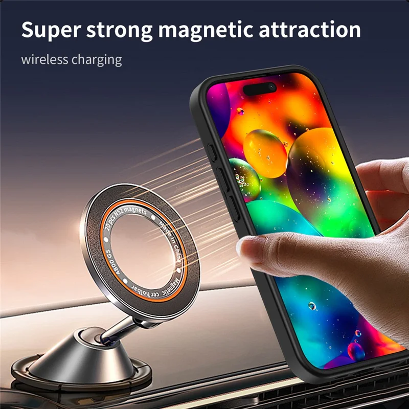 Bulk Purchasing For iPhone 17 Case Compatible with MagSafe Skin Touch Matte TPU PC Phone Back Cover - Black