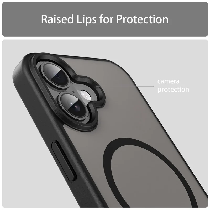 Bulk Purchasing For iPhone 17 Case Compatible with MagSafe Skin Touch Matte TPU PC Phone Back Cover - Black
