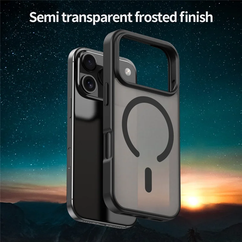 Bulk Purchasing For iPhone 17 Pro Case Compatible with MagSafe Skin Touch Matte TPU PC Phone Back Cover - Black