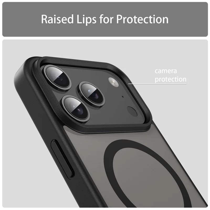 Bulk Purchasing For iPhone 17 Pro Case Compatible with MagSafe Skin Touch Matte TPU PC Phone Back Cover - Black