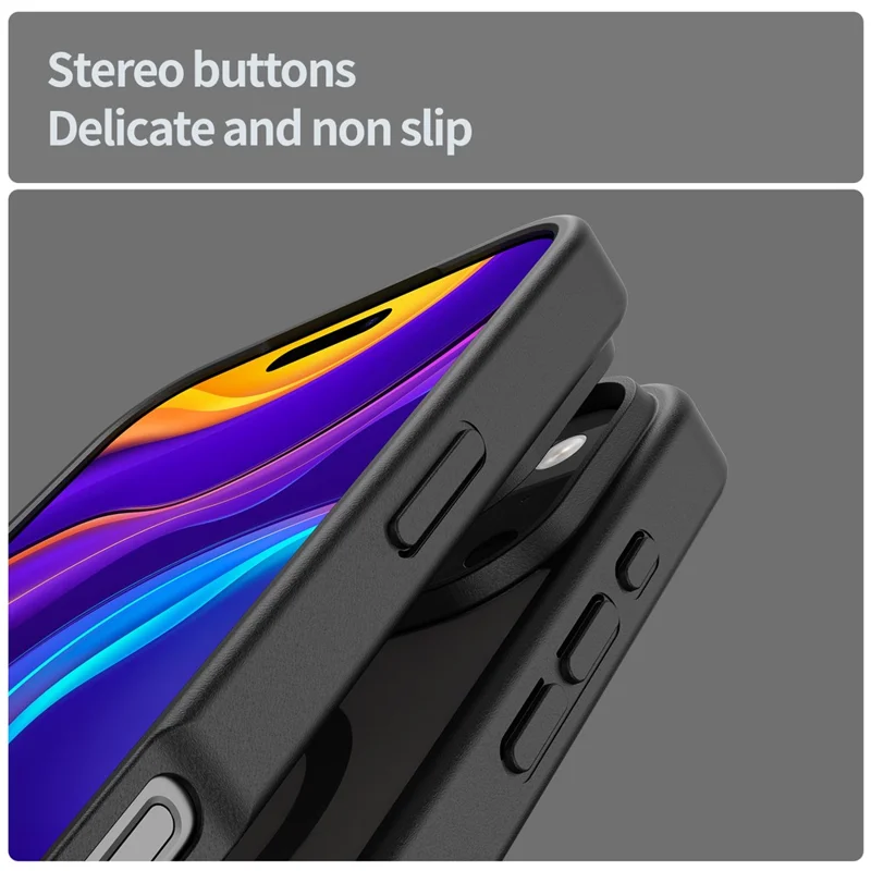 Groothandel voor iPhone 17 Pro Max hoesje compatibel met MagSafe Skin Touch mat TPU PC telefoon achterklep - Zwart