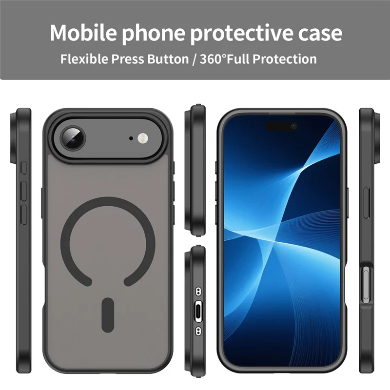 Bulk Purchasing For iPhone Air Case Compatible with MagSafe Skin Touch Matte TPU PC Phone Back Cover - Black