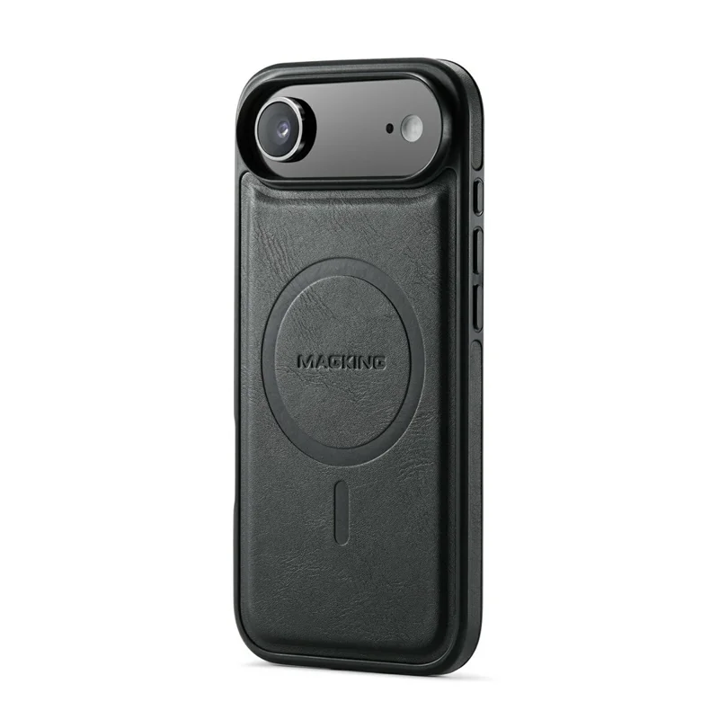 MAGKING K3 Series For iPhone Air Case Compatible with MagSafe Wallet PC + TPU + PU Phone Cover - Black