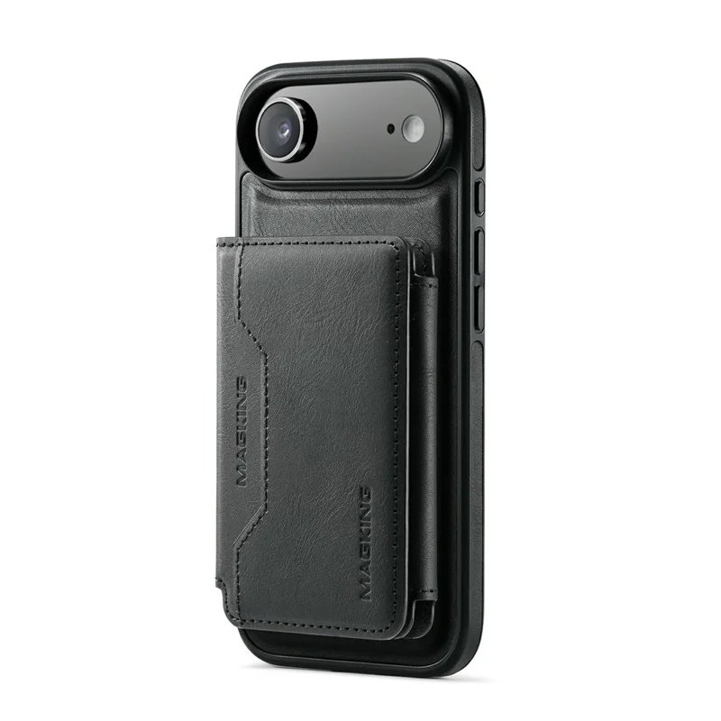 MAGKING K3 Series For iPhone Air Case Compatible with MagSafe Wallet PC + TPU + PU Phone Cover - Black