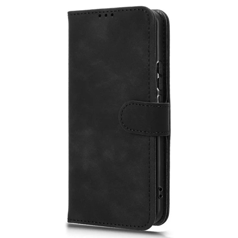 For itel Super 26 Ultra Leather Case Skin Feel Anti Drop Wallet Flip Phone Cover - Black