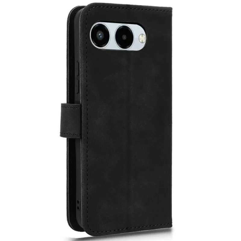 For T-Mobile REVVL 8 Leather Case Skin Feel Anti Drop Wallet Flip Phone Cover - Black
