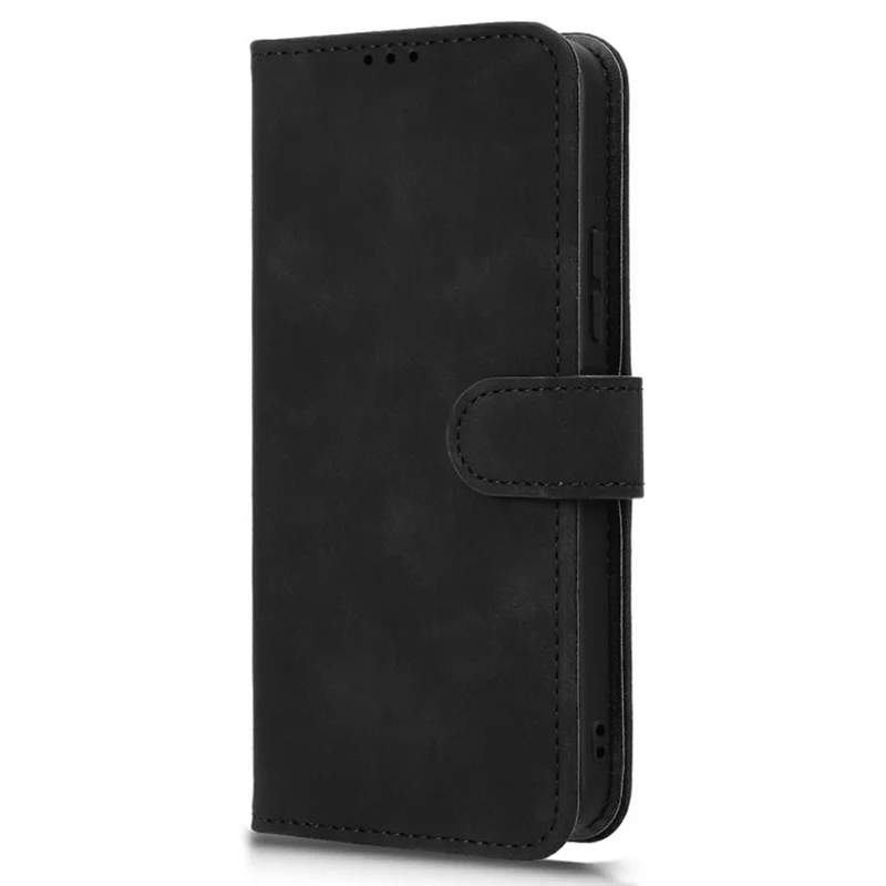 For T-Mobile REVVL 8 Leather Case Skin Feel Anti Drop Wallet Flip Phone Cover - Black