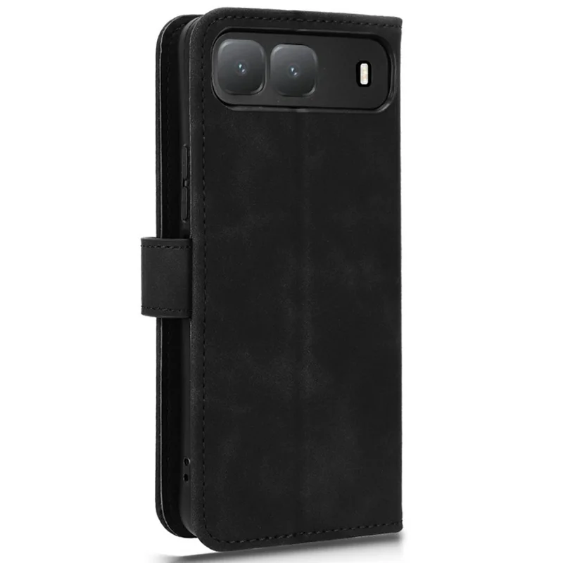 For TECNO Spark Go 5G Leather Case Skin Feel Anti Drop Wallet Flip Phone Cover - Black