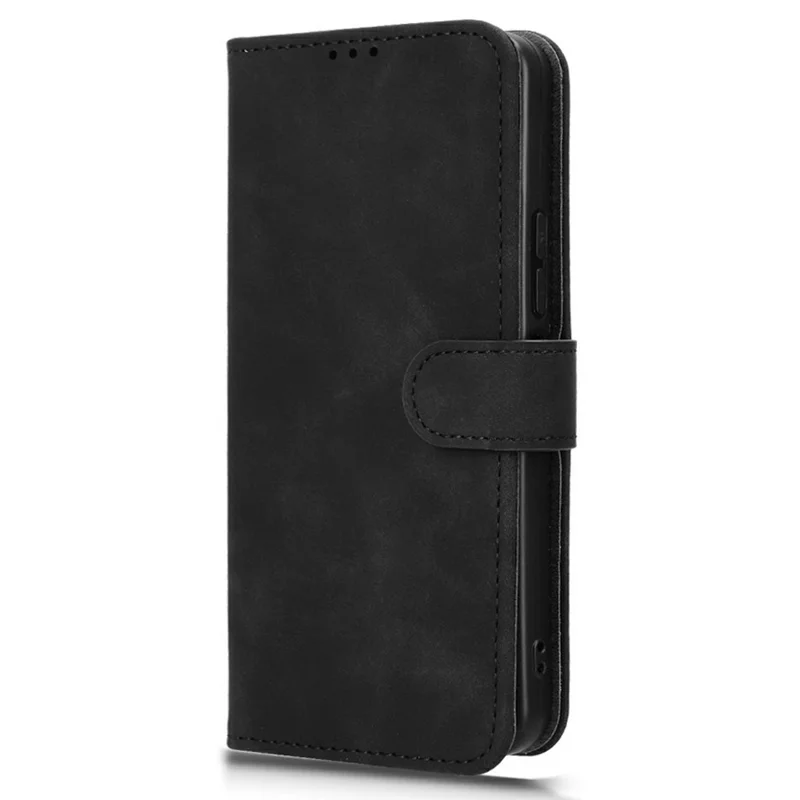 For TECNO Spark Go 5G Leather Case Skin Feel Anti Drop Wallet Flip Phone Cover - Black
