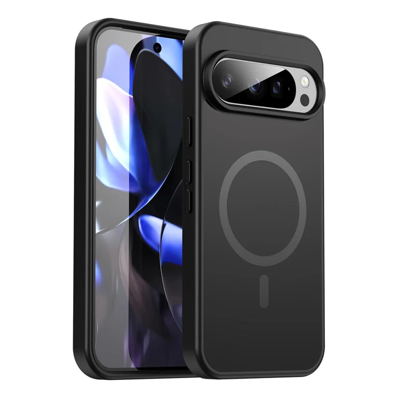 Bulk Purchasing For Google Pixel 9 Pro Magnetic Case Skin Touch Matte TPU PC Phone Back Cover - All Black