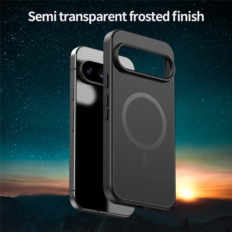 Bulk Purchasing For Google Pixel 9 Pro Magnetic Case Skin Touch Matte TPU PC Phone Back Cover - All Black