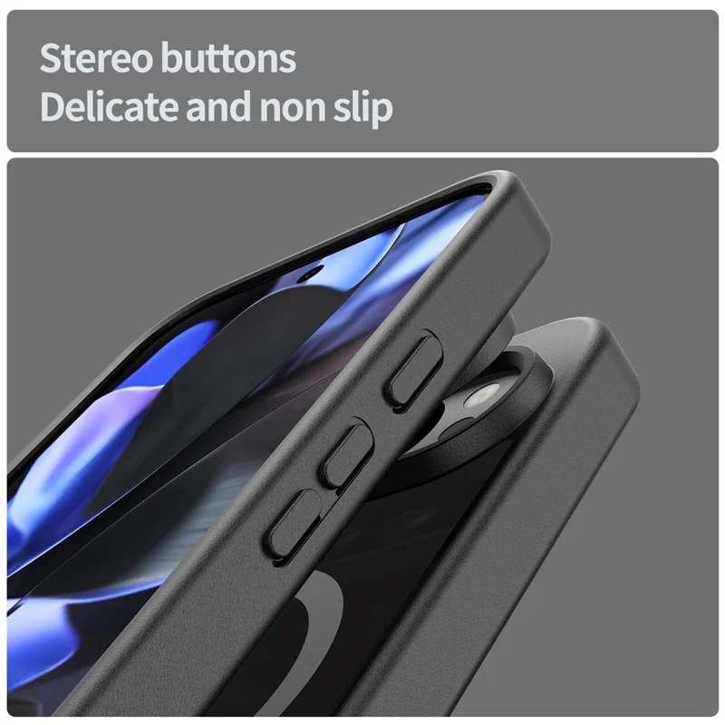 Bulk Purchasing For Google Pixel 9 Pro Magnetic Case Skin Touch Matte TPU PC Phone Back Cover - All Black