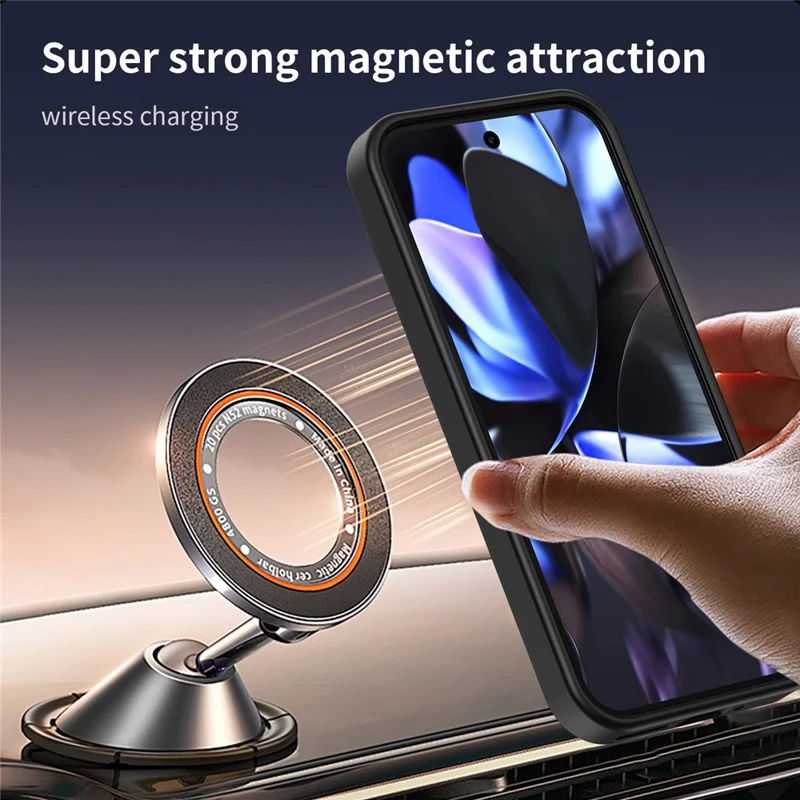 Bulk Purchasing For Google Pixel 9 Pro Magnetic Case Skin Touch Matte TPU PC Phone Back Cover - All Black