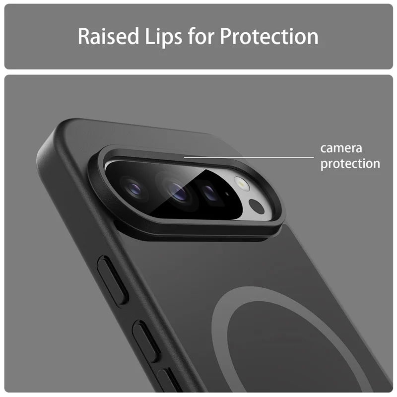 Bulk Purchasing For Google Pixel 9 Pro Magnetic Case Skin Touch Matte TPU PC Phone Back Cover - All Black