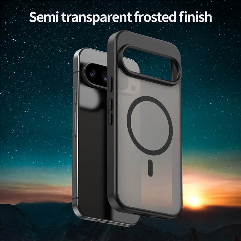 Bulk Purchasing For Google Pixel 9 Pro Magnetic Case Skin Touch Matte TPU PC Phone Back Cover - Black