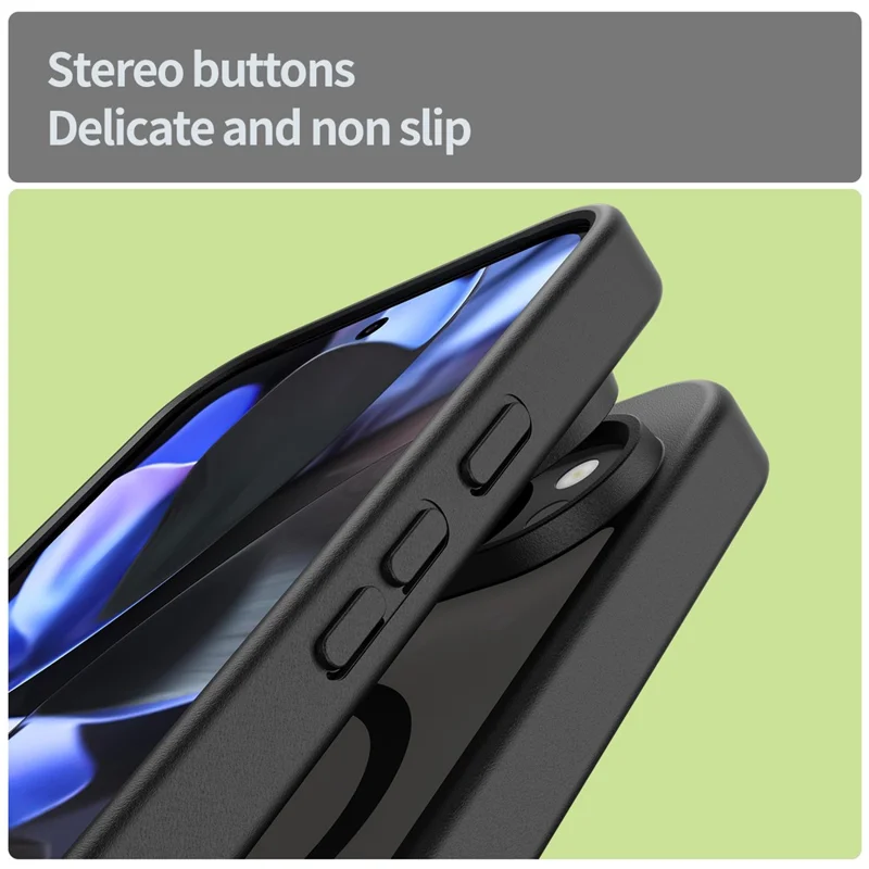 Bulk Purchasing For Google Pixel 9 Pro Magnetic Case Skin Touch Matte TPU PC Phone Back Cover - Black