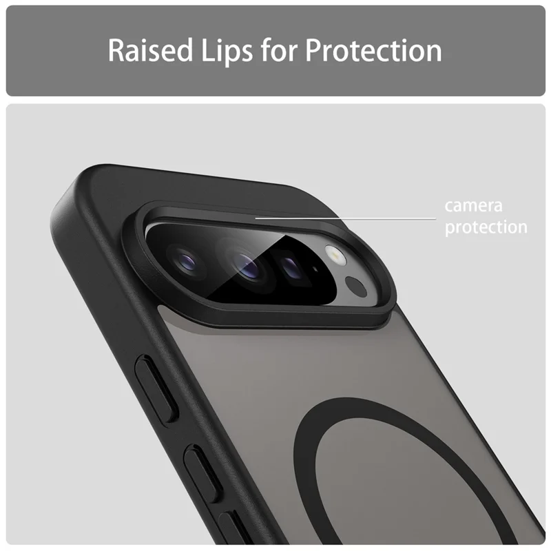 Bulk Purchasing For Google Pixel 9 Pro Magnetic Case Skin Touch Matte TPU PC Phone Back Cover - Black