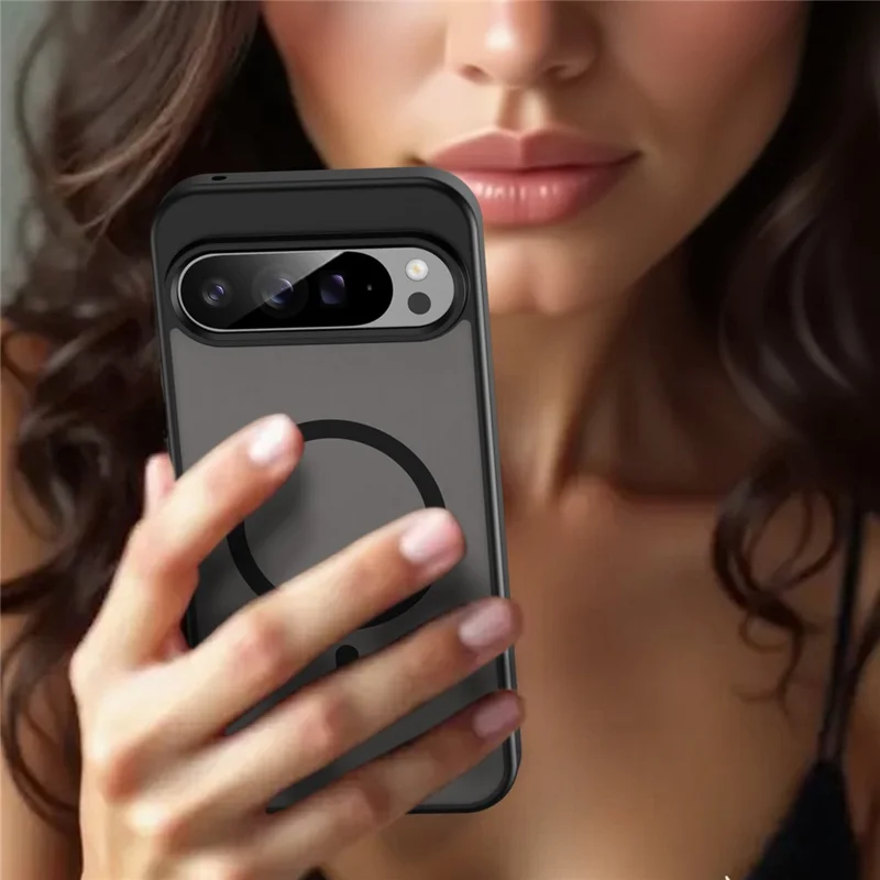Bulk Purchasing For Google Pixel 9 Pro XL Magnetic Case Skin Touch Matte TPU PC Phone Back Cover - Black