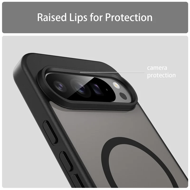 Bulk Purchasing For Google Pixel 9 Pro XL Magnetic Case Skin Touch Matte TPU PC Phone Back Cover - Black