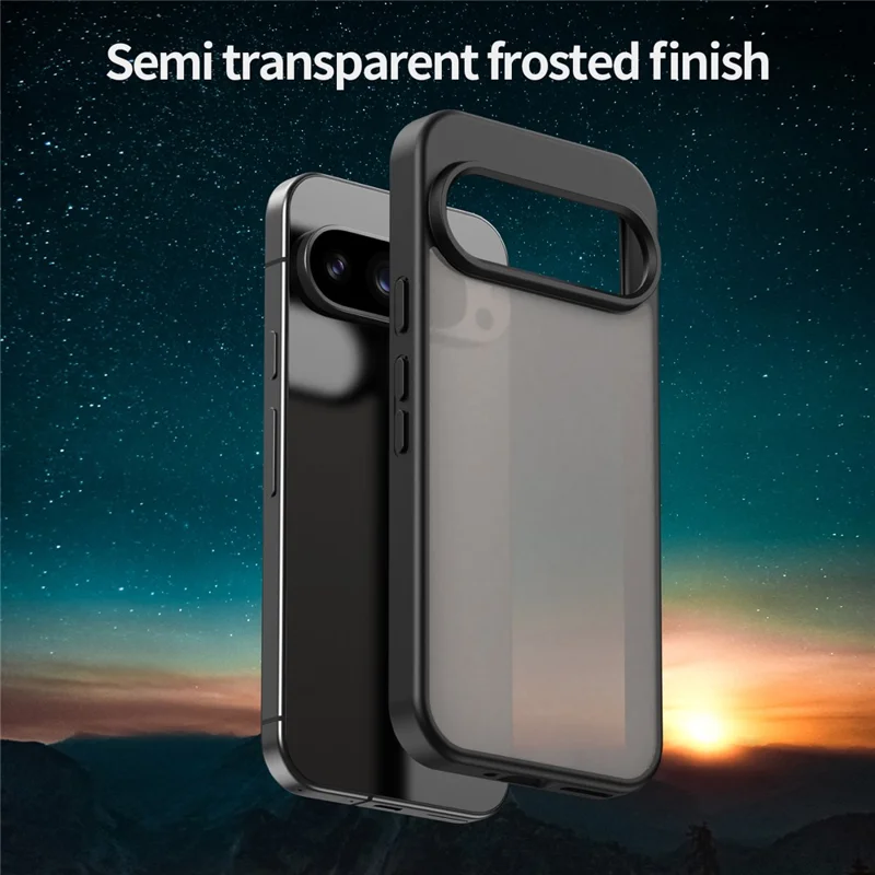 For Google Pixel 9 Pro Case Skin Touch Matte Anti Drop TPU PC Phone Back Cover - Black