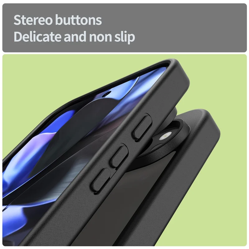 For Google Pixel 9 Pro Case Skin Touch Matte Anti Drop TPU PC Phone Back Cover - Black