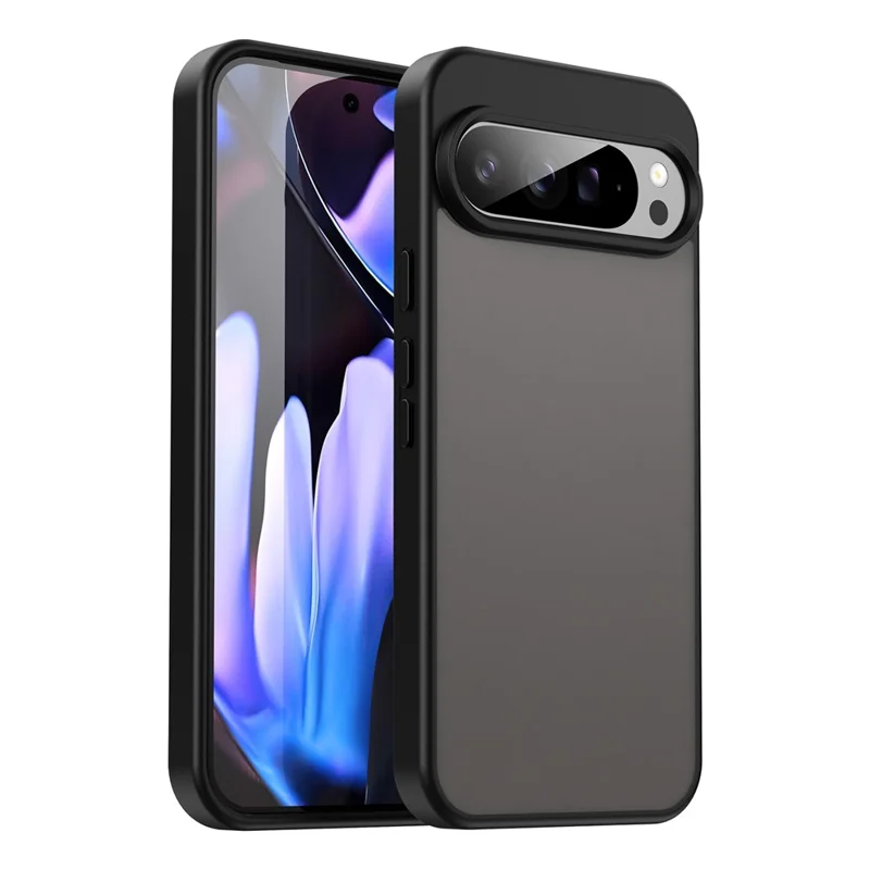 For Google Pixel 9 Pro XL Case Skin Touch Matte Anti Drop TPU PC Phone Back Cover - Black