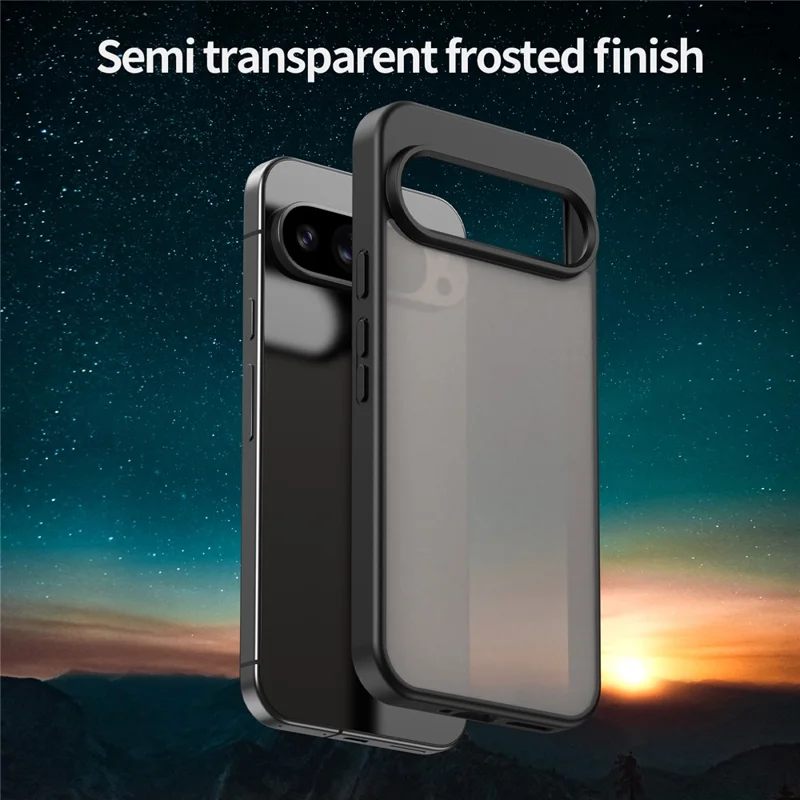 For Google Pixel 9 Pro XL Case Skin Touch Matte Anti Drop TPU PC Phone Back Cover - Black