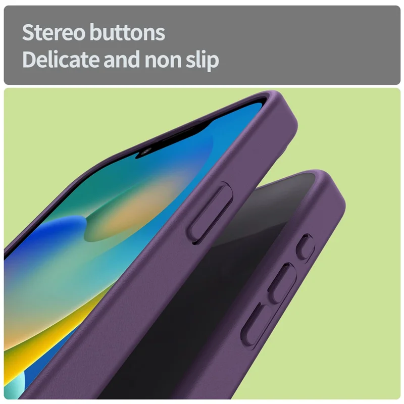 Fodral för iPhone 16e, Mjuk Matt Yta, Slipräfflande, Droppskydd, TPU/PC, Telefonbaksida - Lila