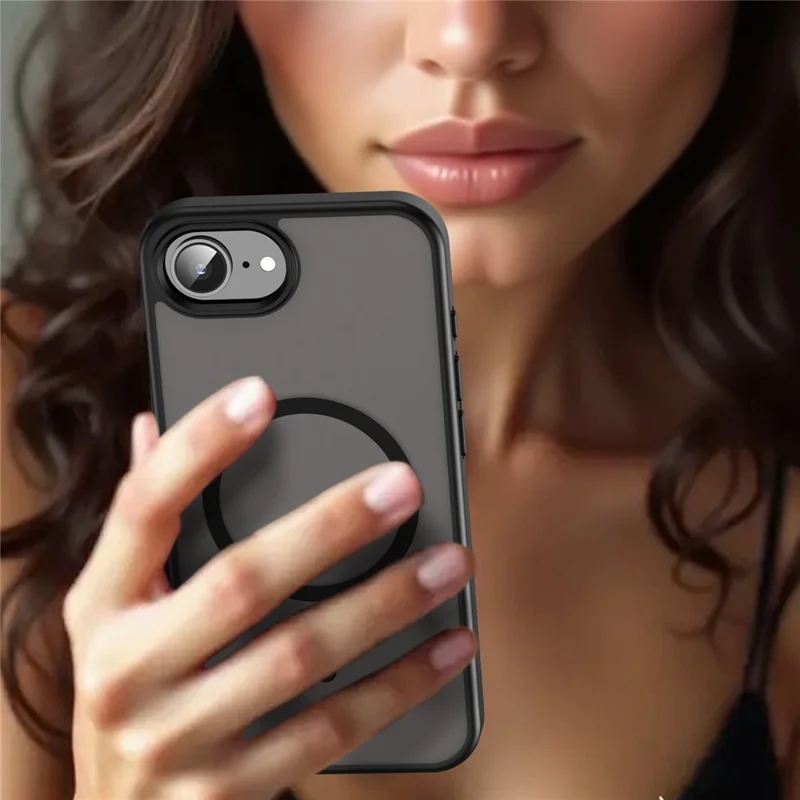 Bulk Purchasing For iPhone 16e Case Compatible with MagSafe Skin Touch Matte TPU PC Phone Back Cover - Black