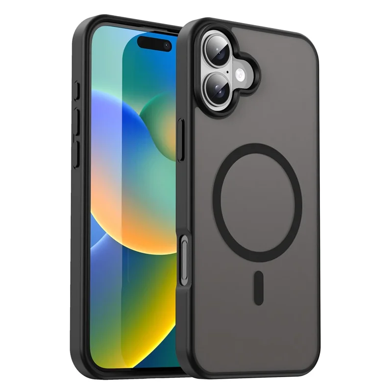 Bulk Purchasing For iPhone 16 Case Compatible with MagSafe Skin Touch Matte TPU PC Phone Back Cover - Black