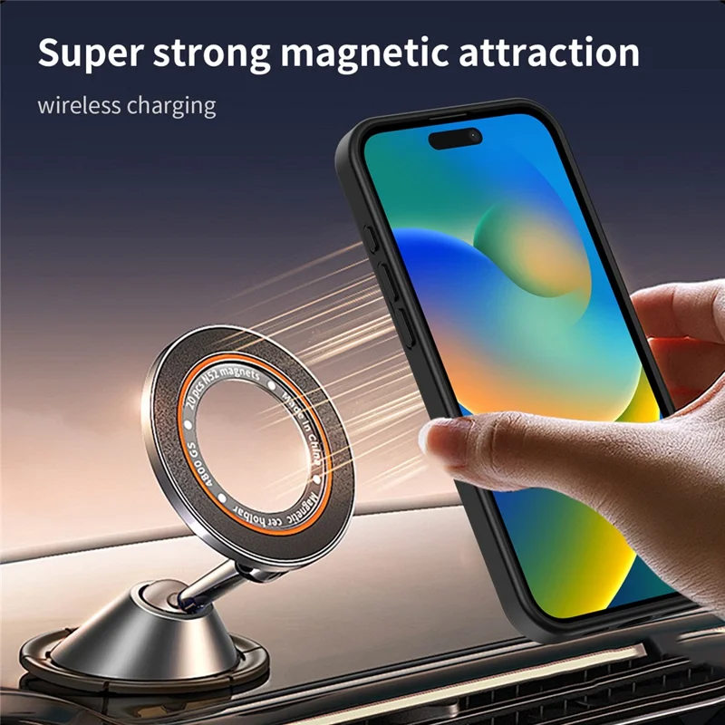 Bulk Purchasing For iPhone 16 Case Compatible with MagSafe Skin Touch Matte TPU PC Phone Back Cover - Black