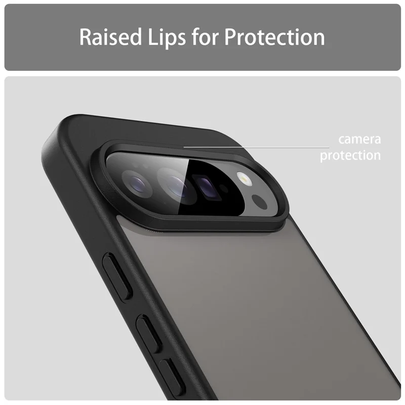 For Google Pixel 10 Pro XL Case Skin Touch Matte Anti Drop TPU PC Phone Back Cover - Black