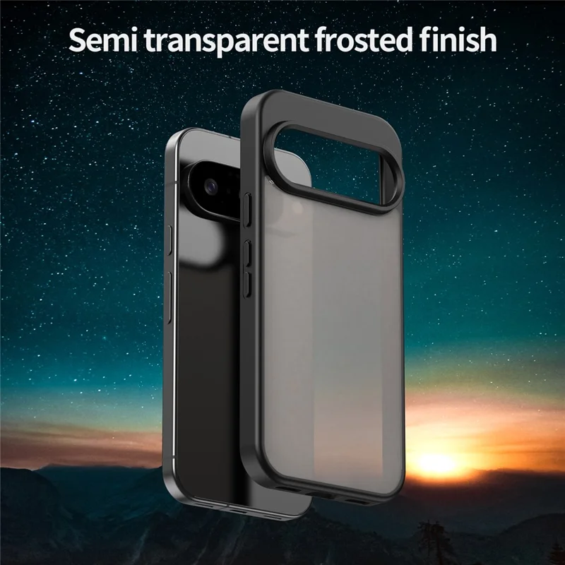 For Google Pixel 10 Pro Case Skin Touch Matte Anti Drop TPU PC Phone Back Cover - Black