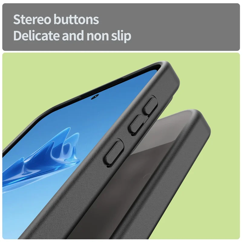 Voor Samsung Galaxy A55 5G hoesje Skin Touch Matte Anti Drop TPU PC telefoon achterklep - Zwart