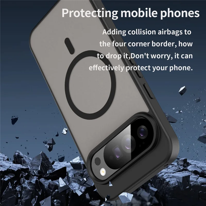 Bulk Purchasing For Google Pixel 10 Pro XL Magnetic Case Skin Touch Matte TPU PC Phone Back Cover - Black