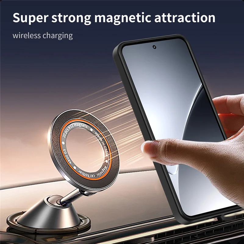 Sælgbundt til Xiaomi 15 Pro skål kompatibel med MagSafe Hudfølelse matte TPU PC telefon bagsidebeskyttelse - Sort