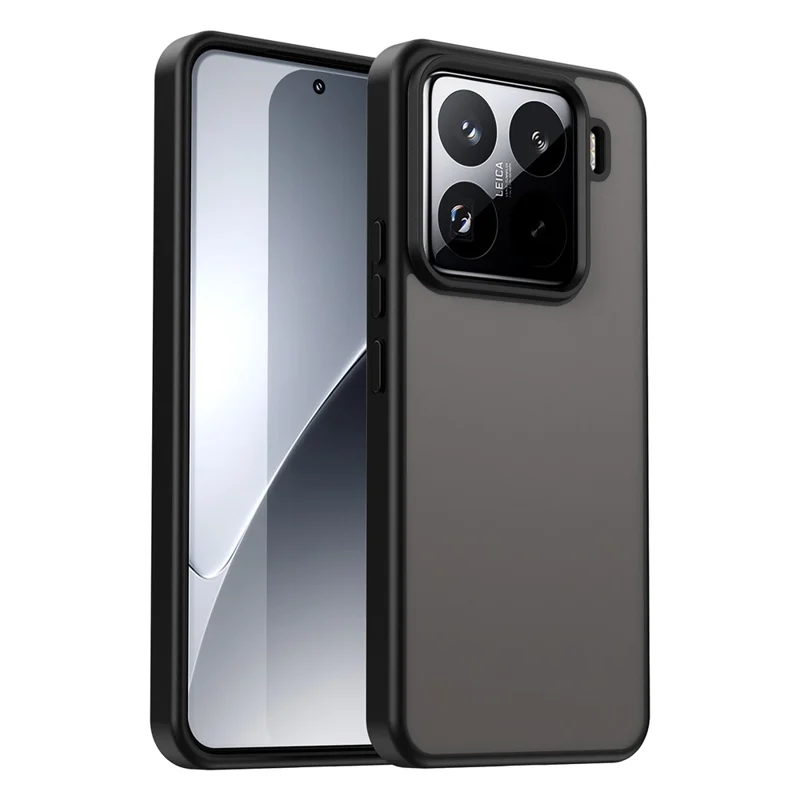 For Xiaomi 15 Pro Case Skin Touch Matte Anti Drop TPU PC Phone Back Cover - Black