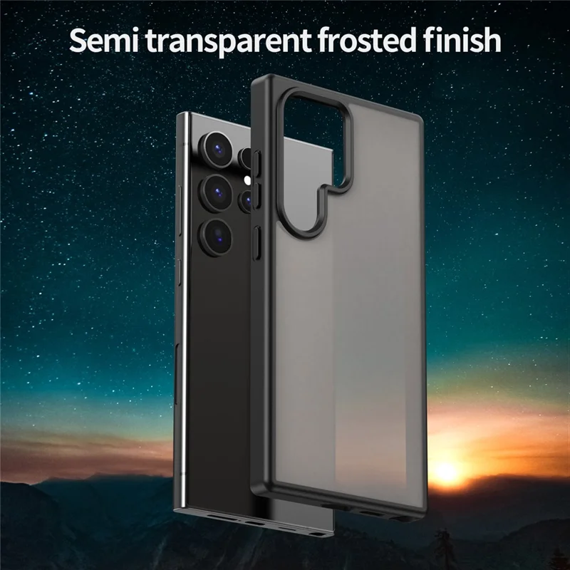 For Samsung Galaxy S25 Ultra Case Skin Touch Matte Anti Drop TPU PC Phone Back Cover - Sort